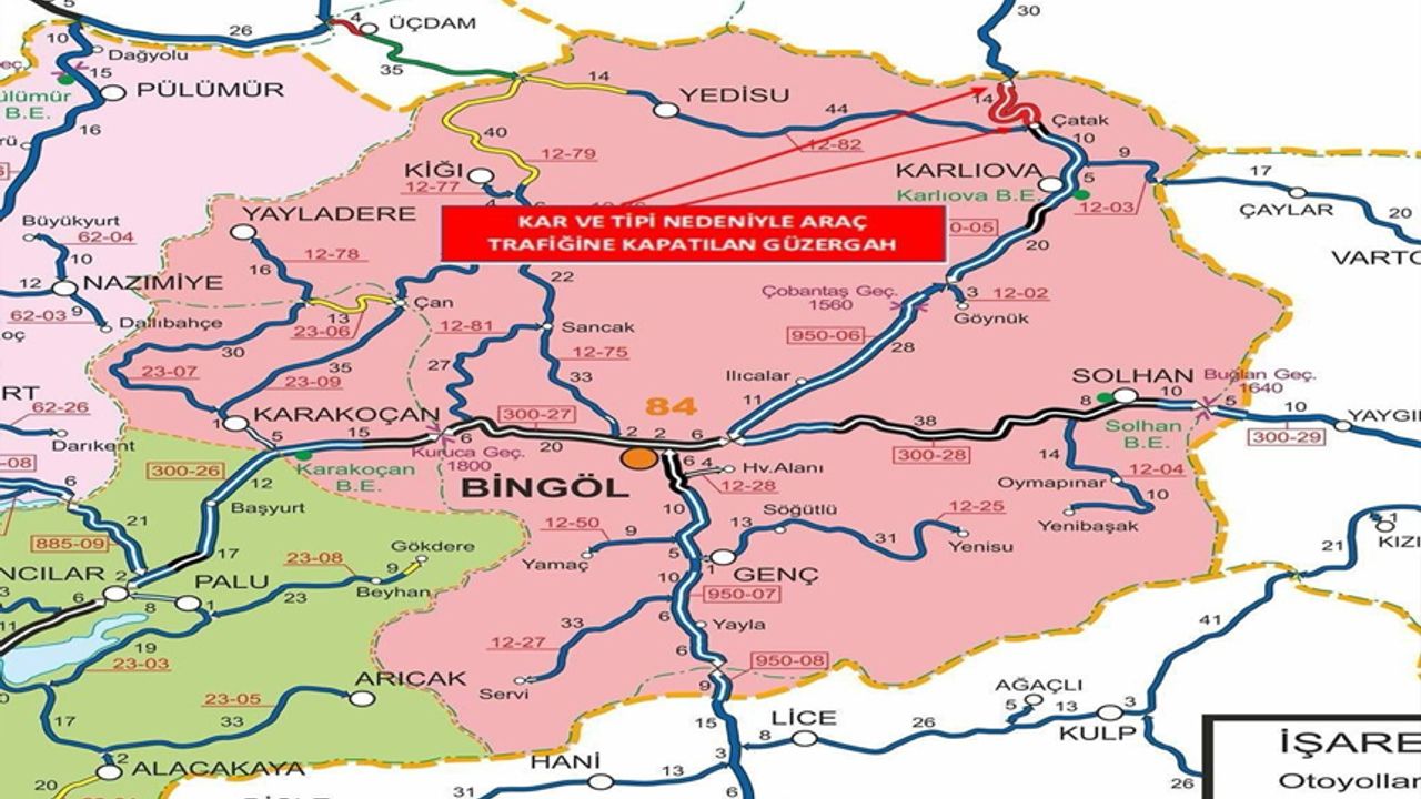 Bingöl-Erzurum karayolu trafiğe açıldı