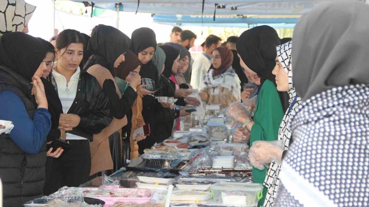 Şırnak’ta üniversite öğrencileri Filistin yararına yardım kampanyası düzenledi