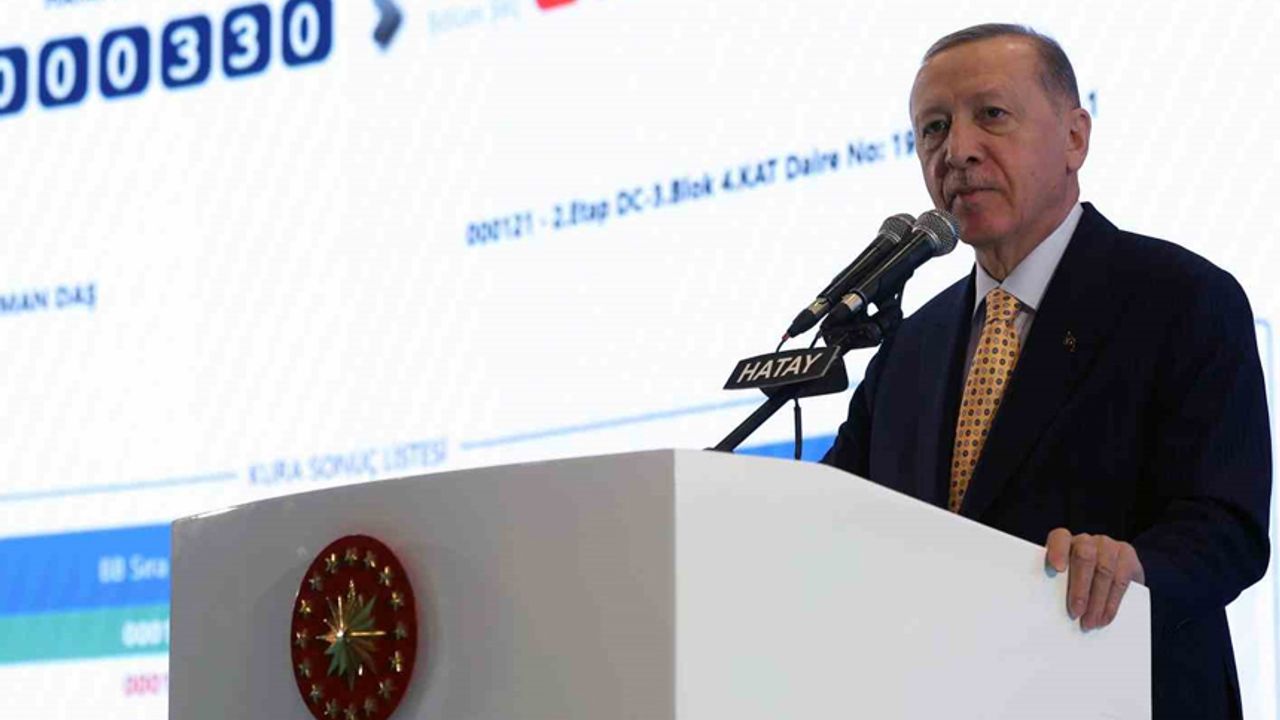 Cumhurbaşkanı Erdoğan, Hatay’da konut teslim törenine katıldı
