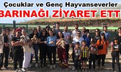 Çocuklar ve hayvanseverler barınağı ziyaret etti