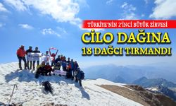 18 dağcı Türkiye’nin en büyük 2’inci zirvesi olan Cilo Dağına tırmandı