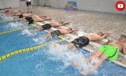 Yüksekova'da yüzme kursu yoğun ilgi görüyor