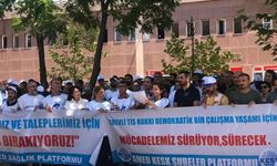 Sağlık emekçileri Diyarbakır'da iş bıraktı, 15 talebini sıraladı!