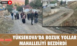 Yüksekova’da bozuk yollar mahalleliyi bezdirdi