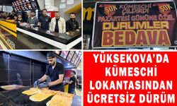 Yüksekova'da Kümeschi lokantasından ücretsiz dürüm