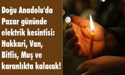 Doğu Anadolu'da elektrik kesintisi: Van, Bitlis, Muş ve Hakkari karanlıkta kalacak!