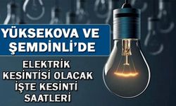 Yüksekova ve Şemdinli'de elektrik kesintisi yaşanacak