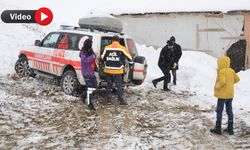 Hamile kadının yardımına karla mücadele ekipleri yetişti