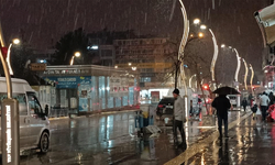 Van’da karla karışık yağmur hayatı olumsuz etkiliyor