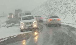 Güzeldere Geçidi'nde kar yağışı sürücülere zor anlar yaşatıyor