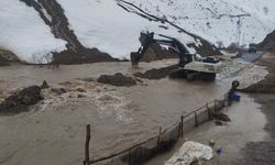 Yüksekova'da sel ve heyelana karşı mücadele çalışmaları