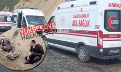 Hakkari-Yüksekova karayolunda yakıt tankeri devrildi, minibüs takla attı : 8 yaralı