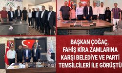 Çoğaç, fahiş kira zamlarına karşı belediye ve parti temsilcileri ile görüştü