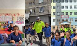 Hakkari’de minik öğrencilere trafik eğitimi