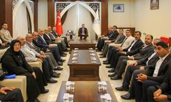 Şemdinli'ye bağlı mahalle ve köy muhtarları Vali Çelik'i ziyaret etti