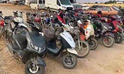 Şanlıurfa’da çalıntı ve hacizli 28 motosiklet ele geçirildi