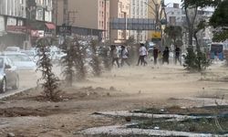 Yüksekova’nın En İşlek Caddesi Toz Bulutu İçinde Kaldı