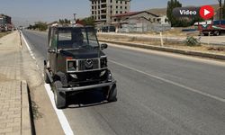 Yüksekovalı genç hurda malzemelerden elektrikli araç yaptı
