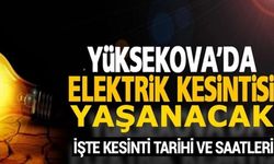 Hakkari ve ilçelerinde elektrik kesintisi yaşanacak!