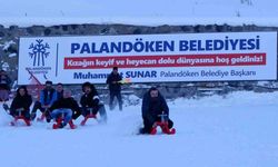 Palandöken’i bu kez gazeteciler şenlendirdi