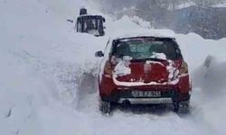 Çatak’ta çığ düştü: Sürücü son anda kurtuldu