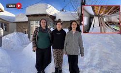 Yüksekova’da evin damı çöktü, aile kara kışta evsiz kaldı