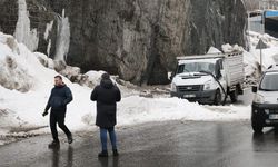 Hakkari Şehir Merkezine Çığ Düştü, Kamyonet Hasar Gördü