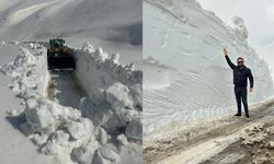 Şemdinli'de 4 metrelik karla mücadele