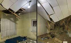 Yüksekova’da kar kütlesinin ağırlığına dayanamayan evin tavanı çöktü