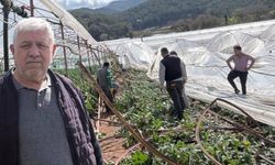 Kumluca’da hortum seraları vurdu, 10 dönüm alan zarar gördü