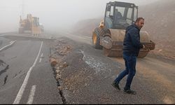 Çukurca'da hasar gören yolda çalışma başlatıldı!