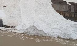 Hakkâri’de çığ: Zap Suyu’nun önünü kesti