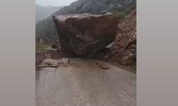 Şemdinli Boğazköy Yoluna Kaya Düştü: Ulaşım Durdu