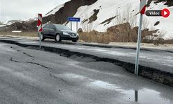 Yüksekova-Dağlıca yolunun bir kısmı tek şeride indi