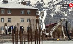 Hakkari’de inşaatta kaza: 1 yaralı