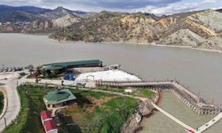 Kar ve yağmurlarla Uzunçayır Baraj Gölü’nün debisi yükseldi