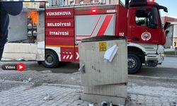 Yüksekova’da elektrik trafosu alev aldı