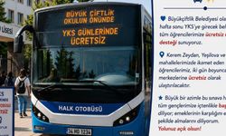 Büyükçiftlik Belediyesinden YKS adaylarına ücretsiz ulaşım desteği