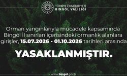 Bingöl’de ormanlık alanlara girişler yasaklandı