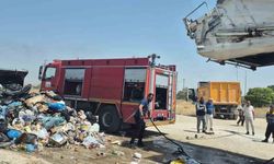 Van’da seyir halindeki çöp kamyonunda yangın