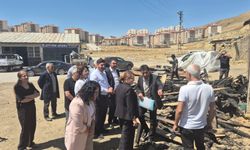 Yangında Zarar Gören İşletmeye Milletvekilleri ve Eş Başkanlardan Ziyaret