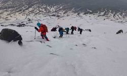 Çevre gönüllüleri Ağrı Dağı’nın zirvesinden doğa için seslendi
