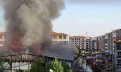Malatya’da şantiyedeki prefabrik yatakhanede yangın
