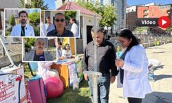 Yüksekova’da vatandaşlara parkta ücretsiz sağlık taraması yapılıyor