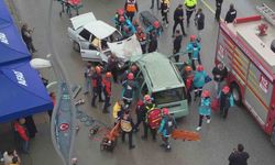 Muş’ta 100 personelin katılımıyla trafik kazası tatbikatı yapıldı