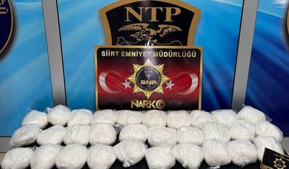 Siirt’te otomobilde 31 kilo metamfetamin ele geçirildi: 4 tutuklama