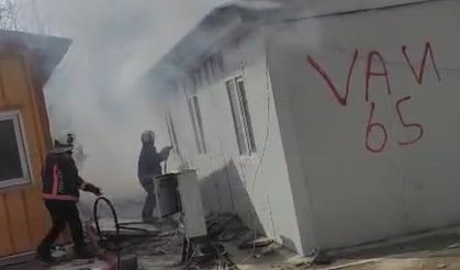 Malatya’da şantiyede korkutan yangın