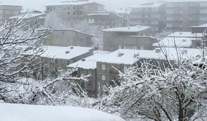 Hakkari’de karla karışık yağmur yağışı