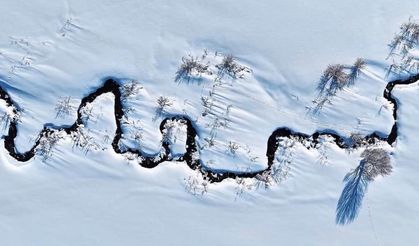 Mendereslerin karlı manzarası mest etti