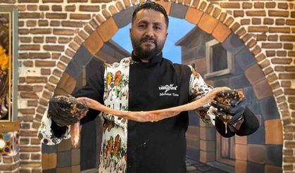 12 metrelik mumbar dolmasıyla Mardin mutfağına dikkat çektiler